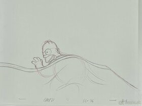 The Simpsons - Originálna kresba Homera Simpsona