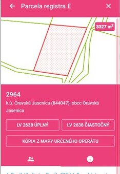 Pozemok na predaj Oravská Jasenica
