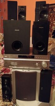 7.1 Receiver Sony+3ks Subwoofer+reproduktory