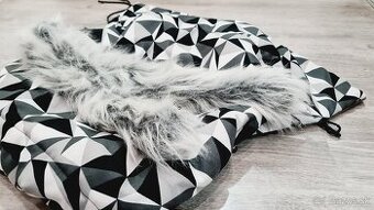 Predám obojstranný uni handmade fusak - nánožník + kožušinka - 1