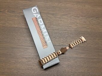 Remienok Garmin kovový Quick fit rose gold