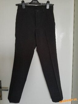 Pánske spoločenské nohavice tmavosivé s pukmi - od marks spe