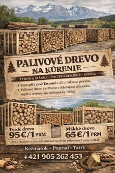 Palivové drevo na kúrenie – tvrdé / mäkké | PRM | dovoz Kežm