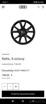 R18 5x112 Original Audi A6 C7 - Ronal 7.5J ET37 -