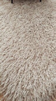 Shaggy koberec dlhý vlas farba ecru 160x230