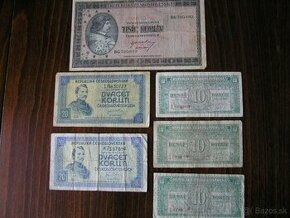 ČESKOSLOVENSKÉ BANKOVKY LONDÝNSKA EMISIA 1945 - 1