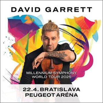 DAVID GARRETT - 22.4.2025 o 19:45 hod. BRATISLAVA