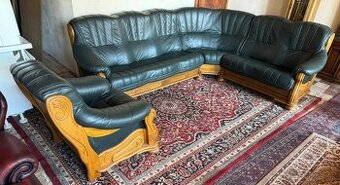 Kožená rohová sedačka, 4607