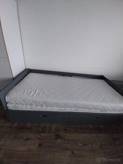 Postel rozkladacia,siva