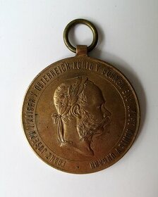 Vojnová medaila – Franz Joseph – Rakúsko Uhorsko – 1873