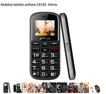Predám Artfone CS182 Telefón pre seniorov - Dual SIM, SOS, C