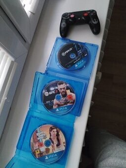 Hry +ovládač na ps4