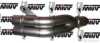 Športový Nový univerzálny moto výfuk nerezový logo mivv