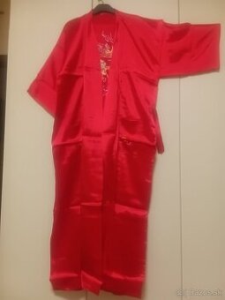 Saténový dámsky župan - kimono.