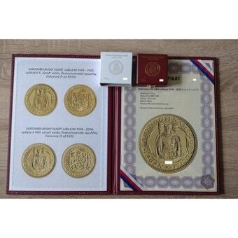 ZLATÝ ČÍSLOVANÝ JUBILEJNÍ SVATOVÁCLAVSKÝ DUKÁT 2018 - 500 ks