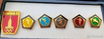 Olympic Games 80 Moscow 80 USSR Badges Full Set