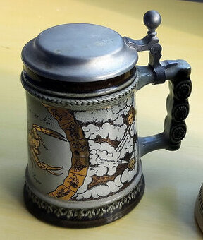 Korbel GERZIT s cínovým viečkom. - 1