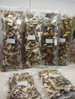 Sušené  lesné  hriby