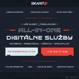 Webstránky a e-shopy, marketing, grafika, SEO – Freelancer