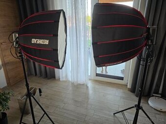 2x redhead DS230 LED COB + stativy + softboxy