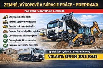 VÝKOPY, BÚRANIE, PREPRAVA