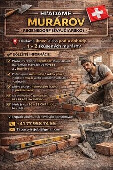Práca vo Švajčiarsku : MURÁR