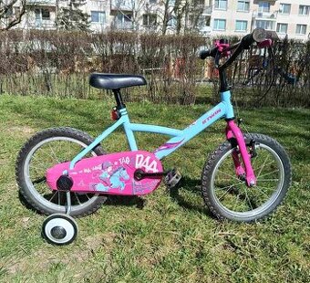 Detský bicykel B-twin 16" s pomocnymi kolieskami