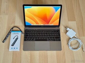 MacBook 12" 1.3GHz,2j/8GB/512GB, NOVÁ BATERKA, TOP STAV