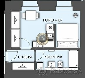 Bývanie na Výšinách - bytová jednotka 1+kk - 1