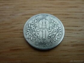 R-U Veľmi vzácna 1 koruna 1892 bz