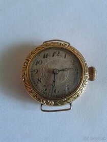 Starožitné zlaté dámske hodinky - 1