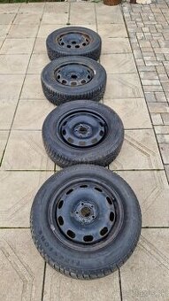Plechové disky 5x100 R15 ET38 na pneu.195/65 R15