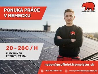 Elektrikári Nemecko 20 – 28 €/hod, živnosť + benefity