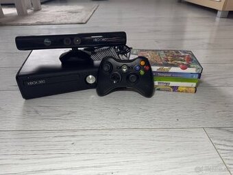 Predám Xbox 360 + Kinect + 5 hier + ovládač (bez krabice)