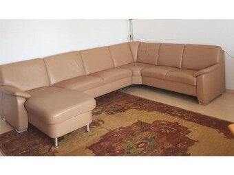 Moderní kožená sedací souprava ve tvaru "U", 3437 - 1