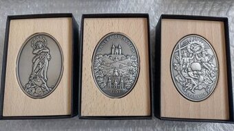 Strieborná medaila Morový stĺp Kremnica, Štiavnica, Košice