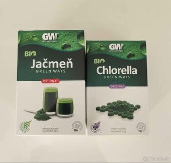 ZELENÉ POTRAVINY CHLORELLA/ZELENÝ JAČMEŇ GREEN WAYS