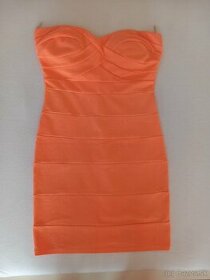Oranžové bandážové šaty Tally Weil v.40