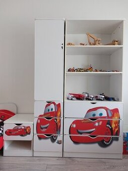 Skrine a nočný stolík Cars McQueen