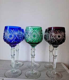 Retro krištálové poháre