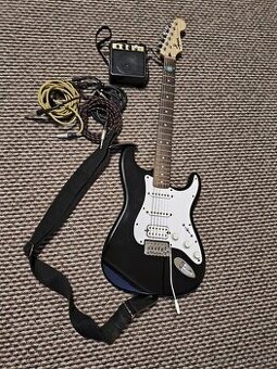 Elektricka gitara Fender Squier HSS Tremolo + kombo + kable
