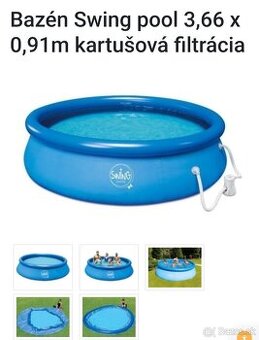 Uplne novy Bazen swing splash 3.66 x 0.91
