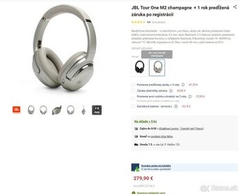JBL Tour One M2 champagne (zlaté)