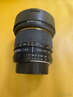Predám objektív Samyang AE 8 mm f/3.5 Fisheye pre Nikon