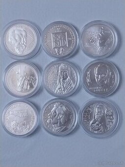Mince strieborne 10 a 20 eurove mince BK