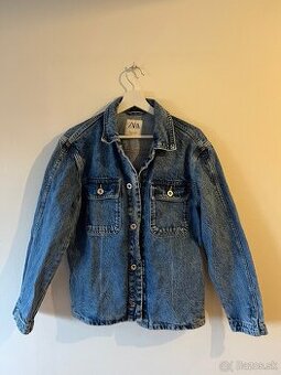 Pánska štýlová rifľová bunda Zara - veľ. S - TOP STAV