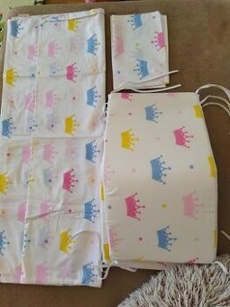 Posteľné obliečky a mantinel do postieľky NOVÉ