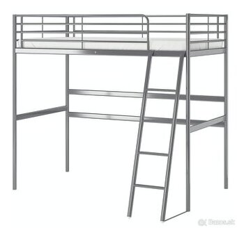 Poschodova postel IKEA Svarta s matracom