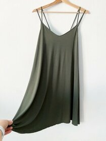 Krásne olivové šaty - 1