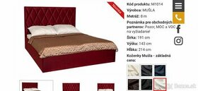 čalúnená posteľ na predaj